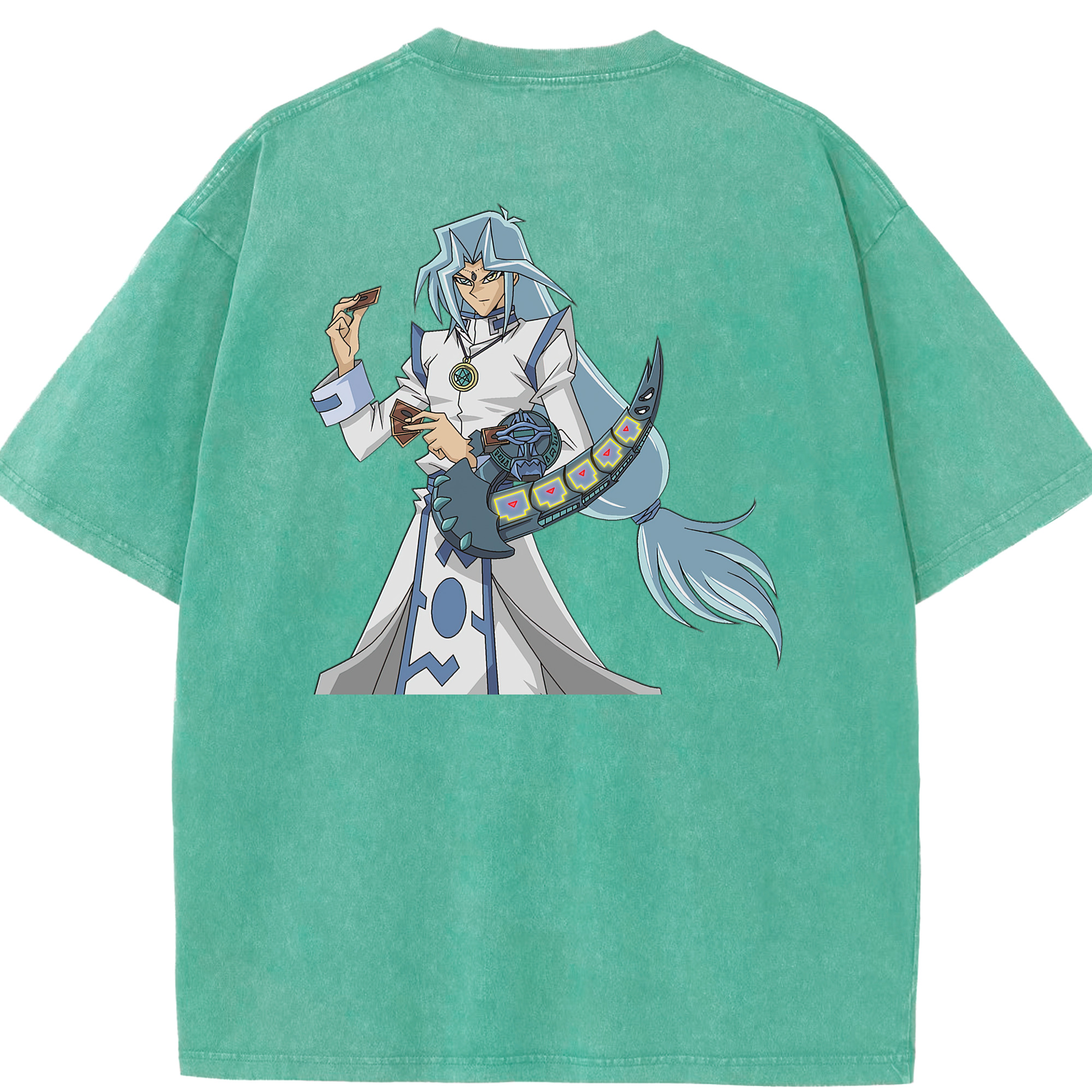 （画像用） 遊☆戯☆王 Yu-Gi-Oh! 綿100% ヴィンテージ風 半袖Tシャツ（背面プリント）